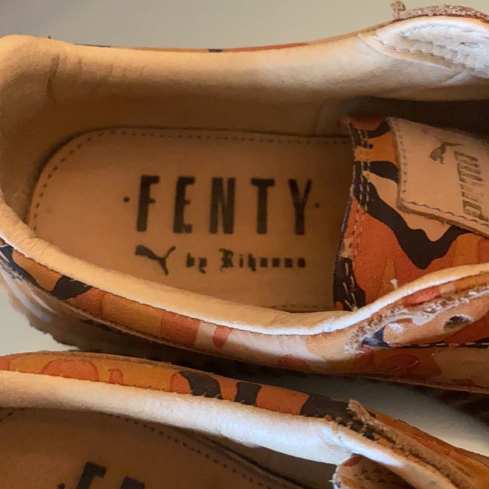 PUMA X RIHANNA Suede Camo orange Creepers Size 7.5 - Picture 7 of 14